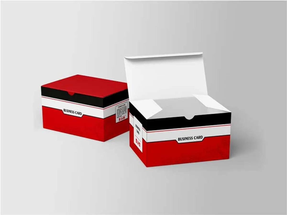 A printed presentation box for business cards