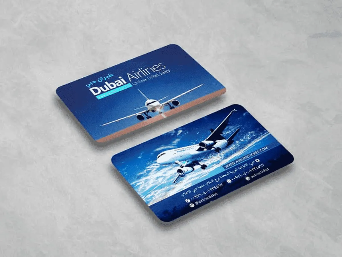 A velvet laminated card with rounded corners and spot UV