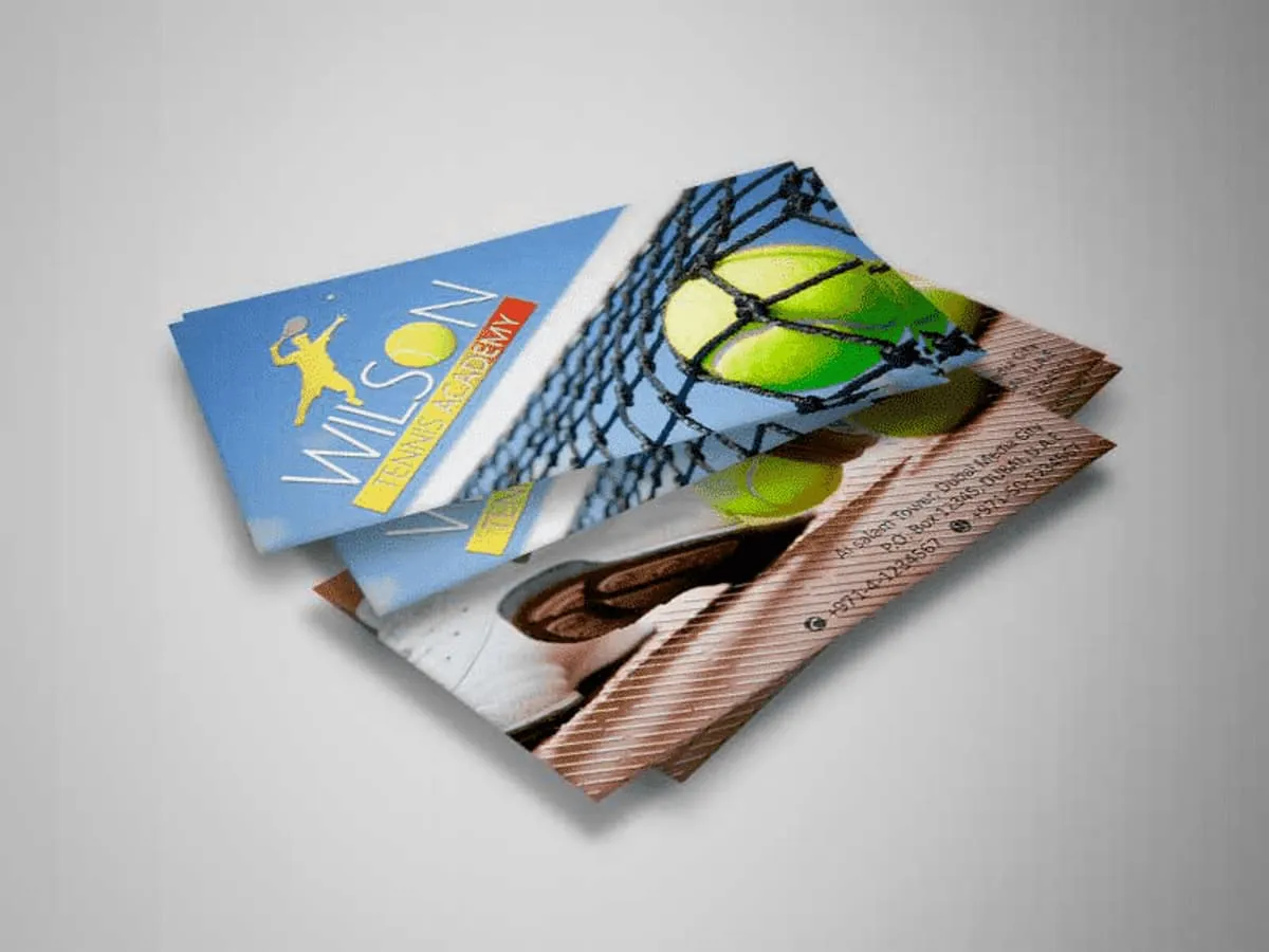 A matt laminated business card with a raised spot UV logo